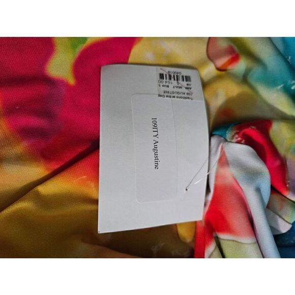 Amma Design, watercolor print top. Size L. - Picture 6 of 7